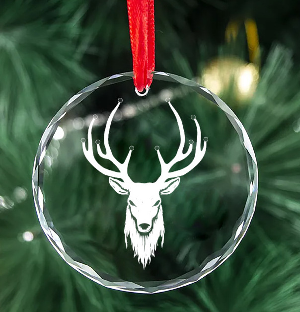 WJJ wholesale high quality K9 blank crystal ornament 80mm round christmas ornaments glass Clear k9 glass christmas ornament