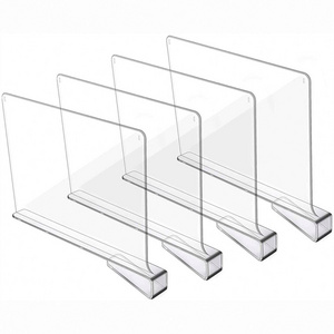 Acrylic Shelf Dividers for Closets Transparent Clear Shelf Separators Perfect for Clothes Organizer Bedroom Kitchen Cabinets