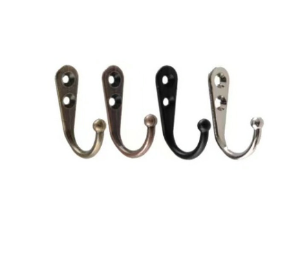 FXL Rustic Metal Antique Zinc Alloyed Bronze Decorative Single Wall Coat Hanger Hooks