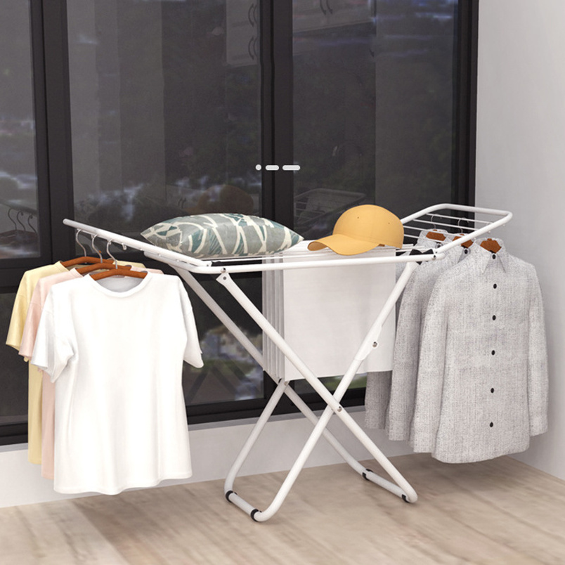 QC7325 Household Indoor Balcony Folding Drying Clothing Racks Extendable Drying Rack For Clothes Steel Clothes Drying Rack