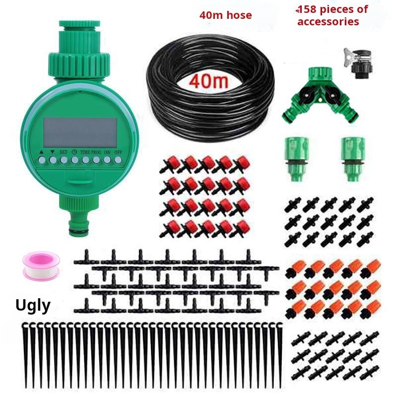 QJQ235 Garden Plant DIY Drip Irrigation System Set Automatic Watering Sprinkler Greenhouse Adjustable Dripper Kit