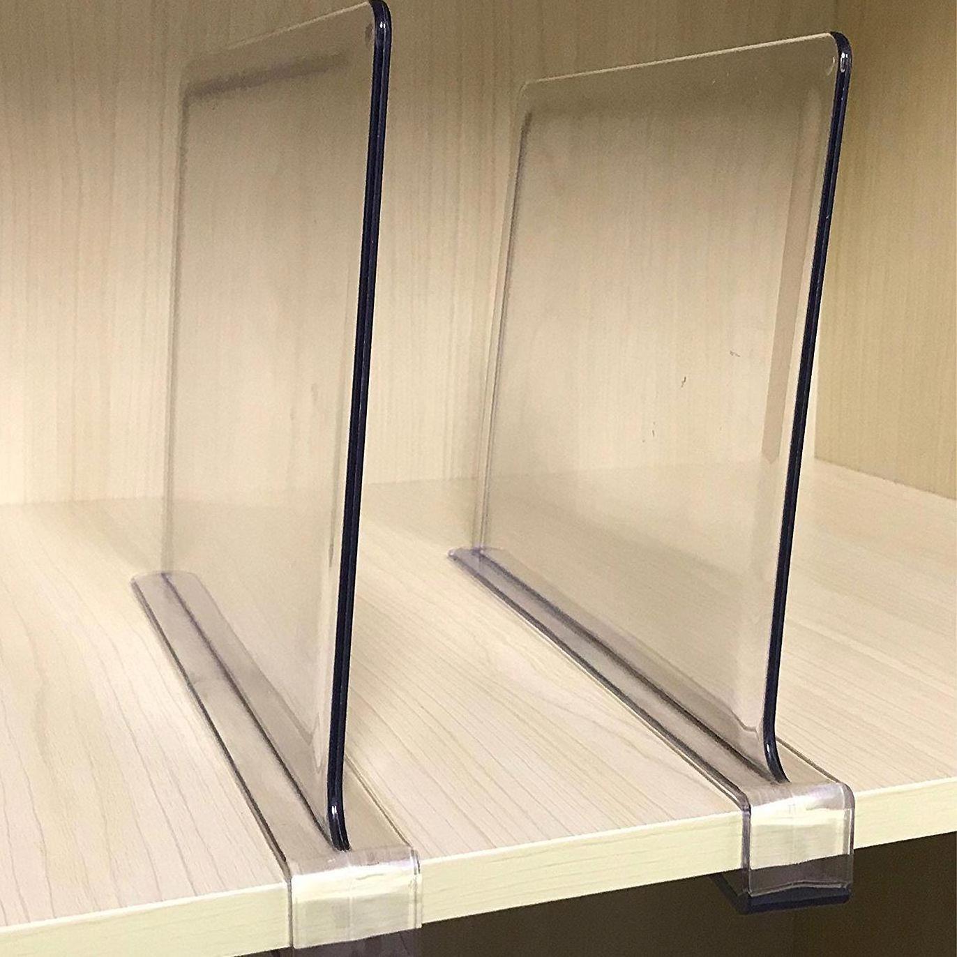 Acrylic Shelf Dividers for Closet Wood Shelf Organizer Multi-Functional Wood Closet Separator for Storage and Organization