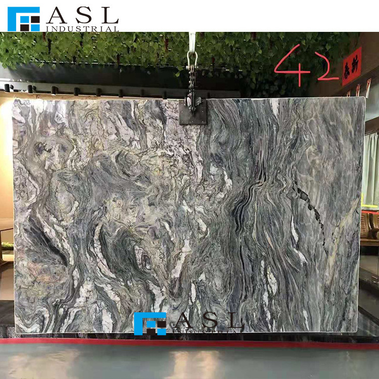 High-end Amazon green marble Interior Decoration Jade Stone Onyx Slabs Marble Cold Ice Green Blue Onyx