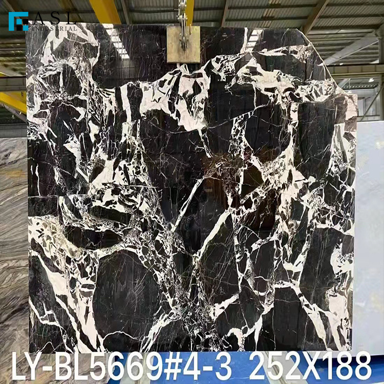 Black and white marble luxury stone Black and white vein marble decoration Indoor luxury decorative tile