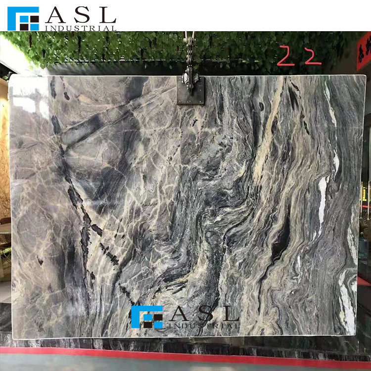 High-end Amazon green marble Interior Decoration Jade Stone Onyx Slabs Marble Cold Ice Green Blue Onyx