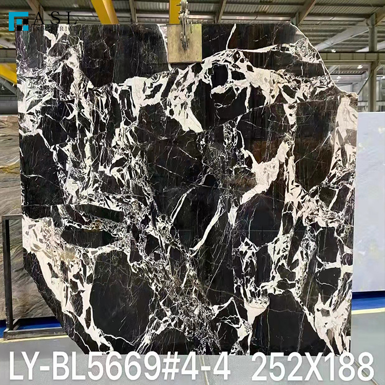 Black and white marble luxury stone Black and white vein marble decoration Indoor luxury decorative tile