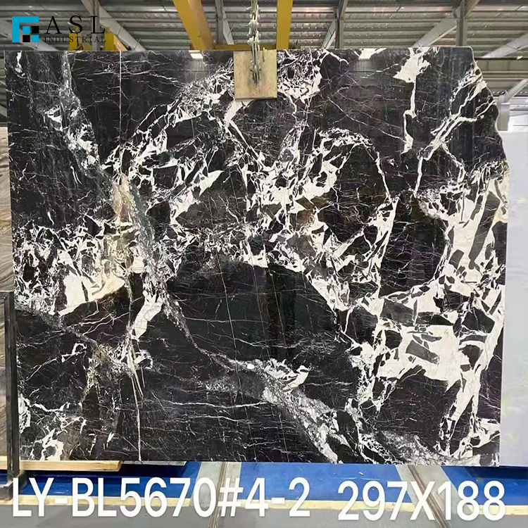 Black and white marble luxury stone Black and white vein marble decoration Indoor luxury decorative tile