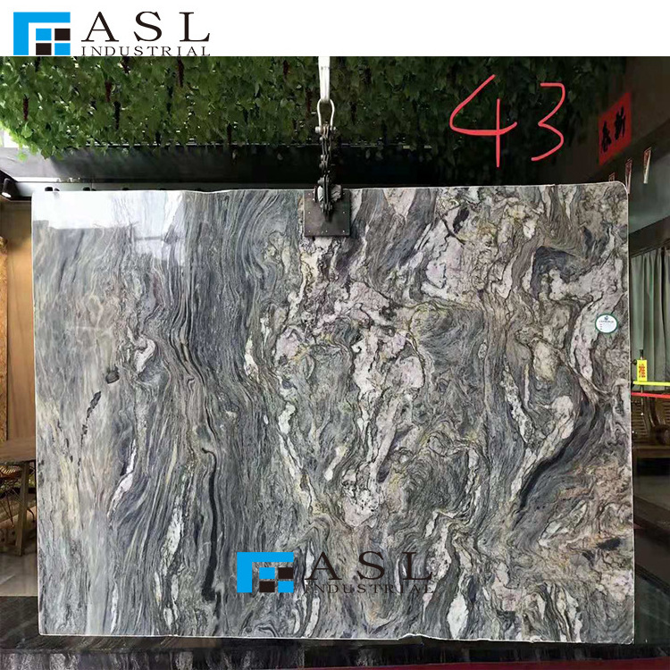 High-end Amazon green marble Interior Decoration Jade Stone Onyx Slabs Marble Cold Ice Green Blue Onyx