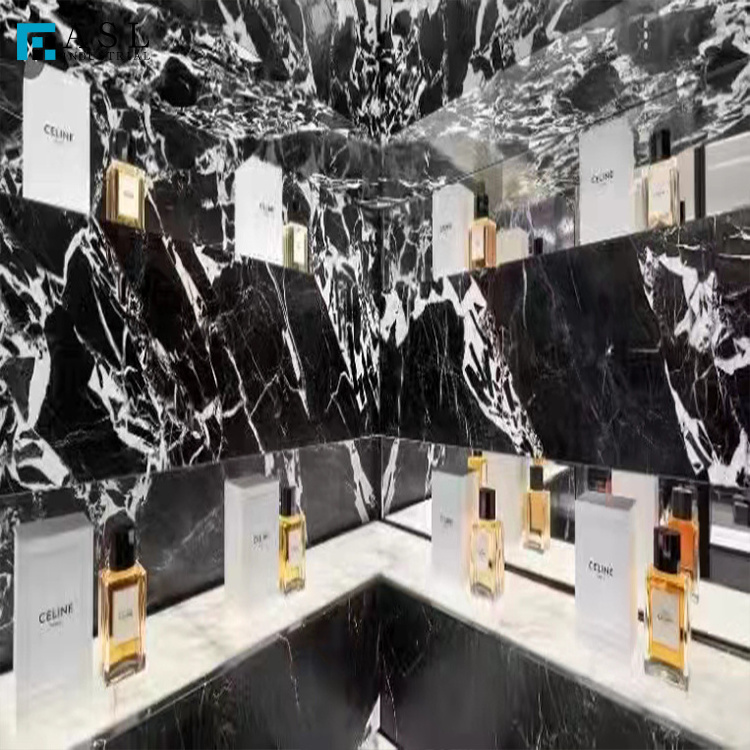 Black and white marble luxury stone Black and white vein marble decoration Indoor luxury decorative tile