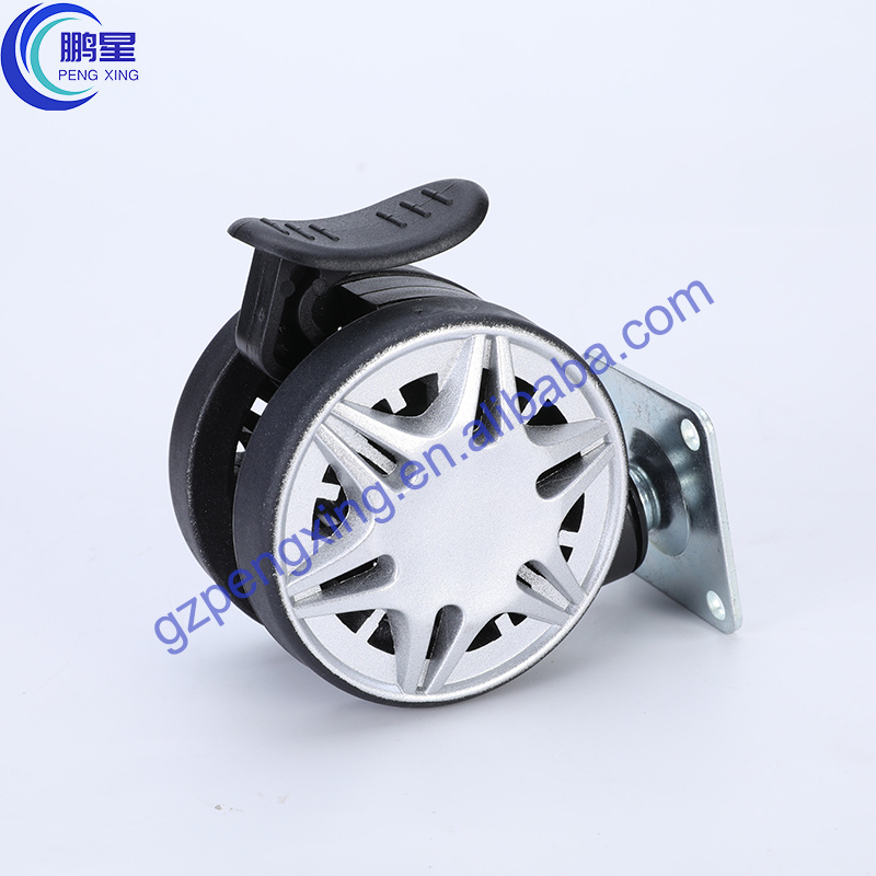 Pengxing OEM 2 inch casters Nylon Swivel Office Chair Caster Wheels With M11*22 Metal Friction Ring castors Hexagram casters