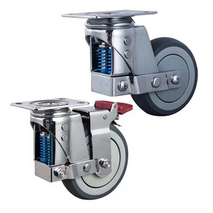 4 Inch castor wheels industrial caster with spring AGV spring loaded caster wheel caster wheel with shock absorber