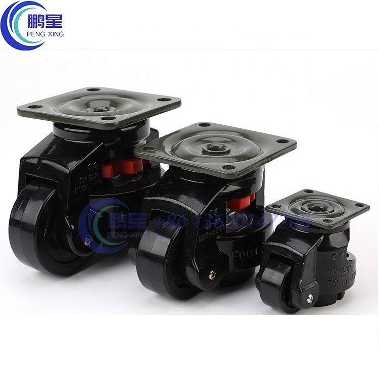 Back color GD 40F 40S Footmaster caster black leveling castors wheel adjustable height casters wheel roda caster