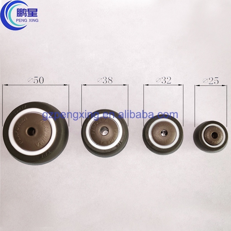 small Roller manufacturer 2 inch TPE wheel Nylon Roller small rubber 50mm wheels with bearing furniture Mute wheel