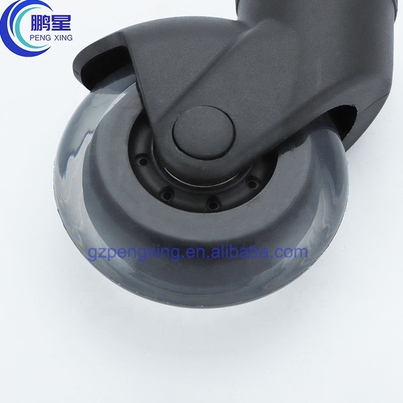 75 mm Office chair wheels replacement rubber chair casters for hardwood floors and carpet heavy duty office chair casters