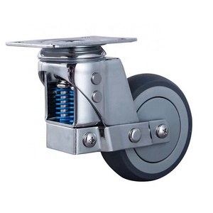 3 4 5 inch Damping Universal Wheel Caster Shock Absorbing Swivel Heavy Duty Spring caster Damping Caster Shockproof Industrial