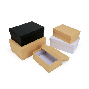 wholesale custom paper packaging with logo jewelry gift print empty eco friendly kraft paper shoe lid and base box