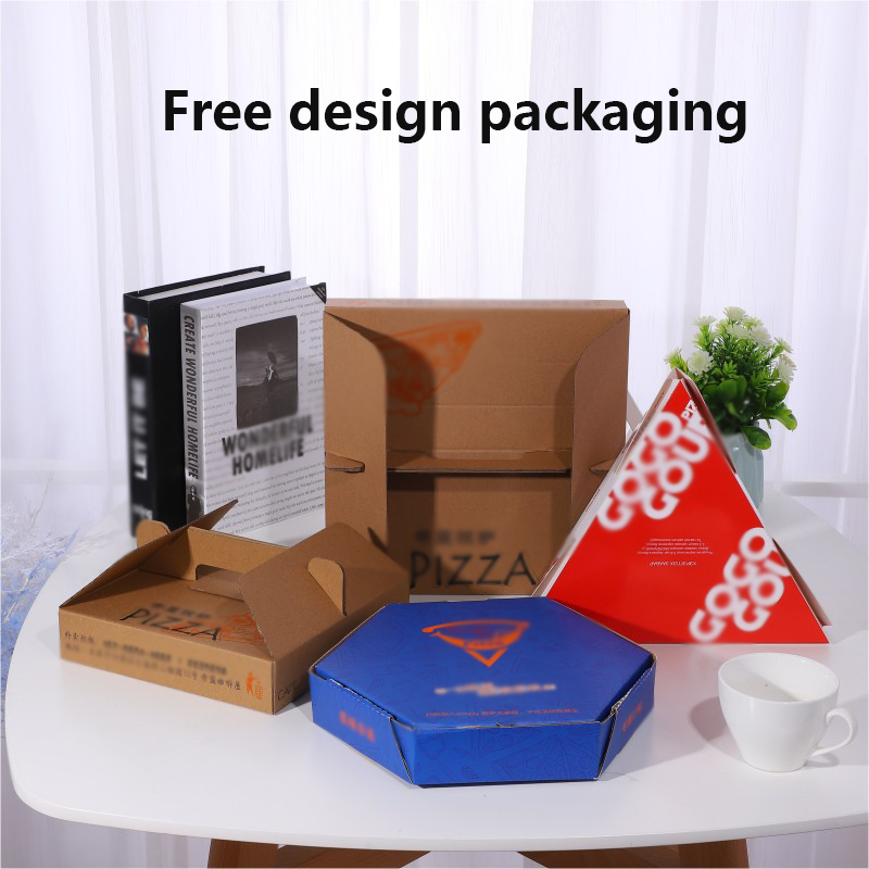 Factory custom disposable food packaging printing 6 7 8 9 10 12- Inch portable blank corrugated cardboard pizza box with logo