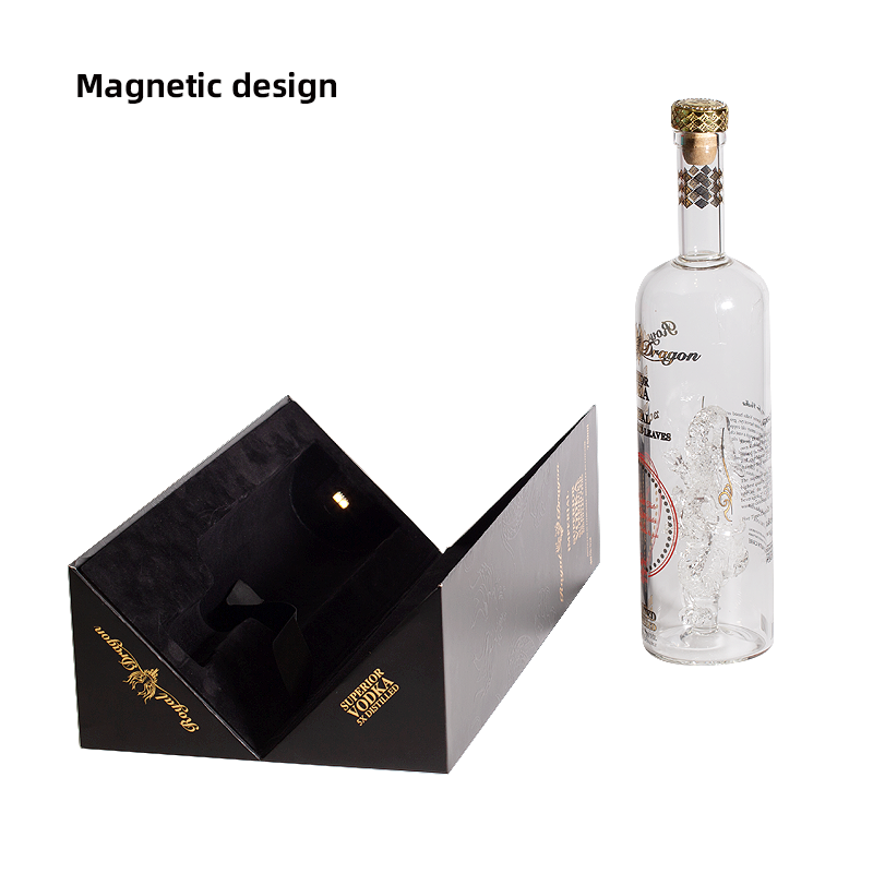 supplier luxury wine box paper perfume packaging custom price Hot stamping Printing Whisky Cardboard Gift folding Rigid Boxes