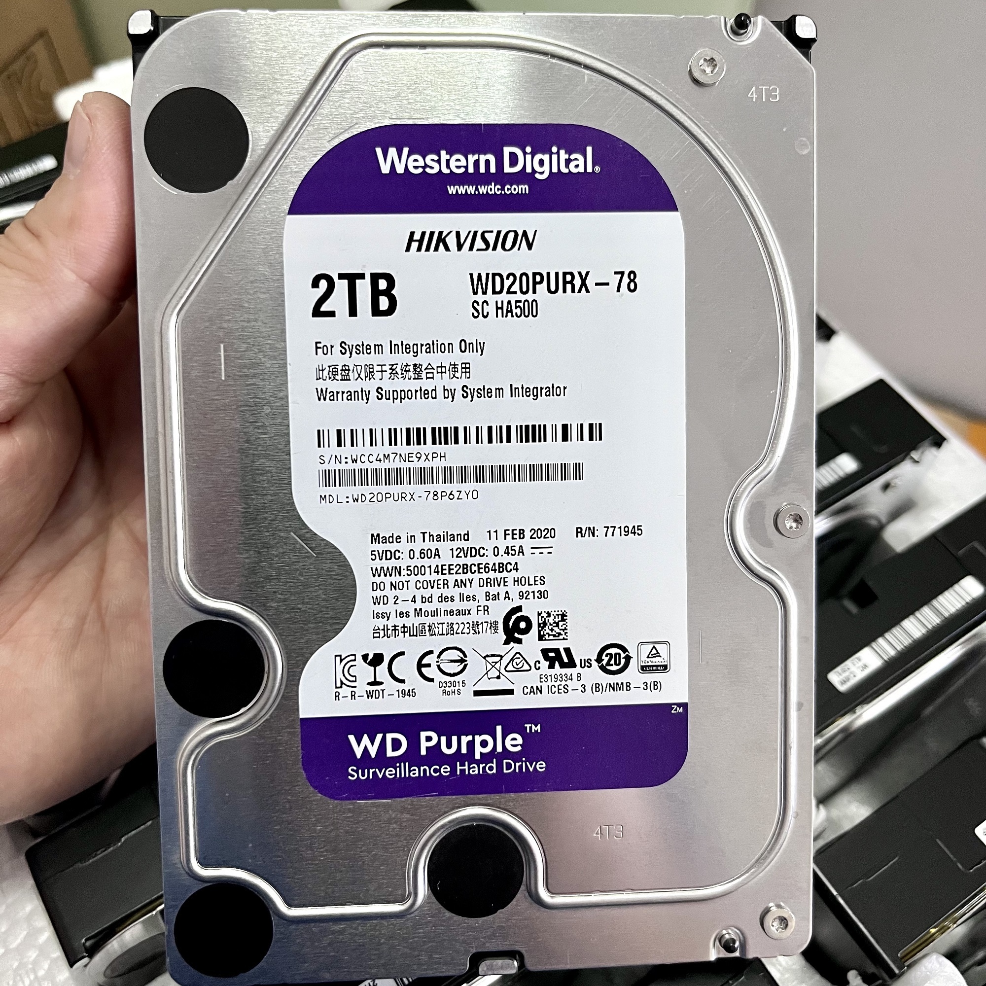 Bulk Sale  Purple Hard Drive 3.5 inch 1/2/4/6/8/10 TB Surveillance Hard Disk DVR NVR CCTV Camera HDD