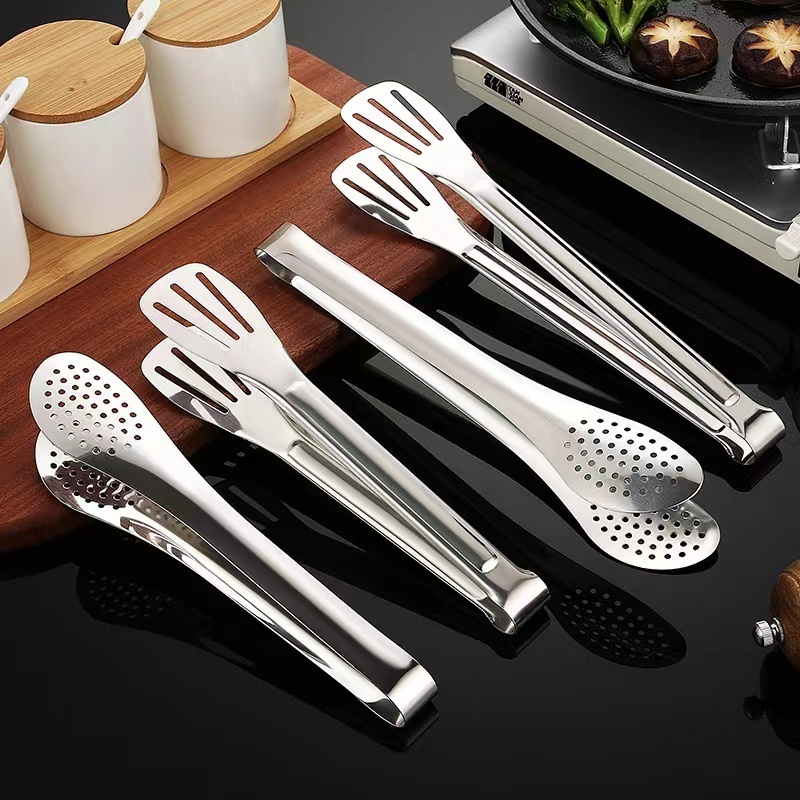 Household Utensils stainless steel food Tongs Kitchen steak pasta Clip Anti-scald cooking barbecue bread Tongs