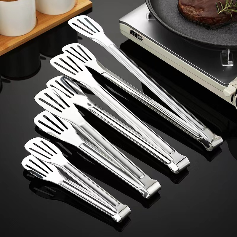 Household Utensils stainless steel food Tongs Kitchen steak pasta Clip Anti-scald cooking barbecue bread Tongs