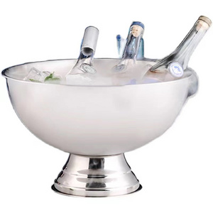 Luxury Gold Wine Cooler Stainless Steel Champagne Chiller Beer punch bowl bar Ice Bucket for party wedding