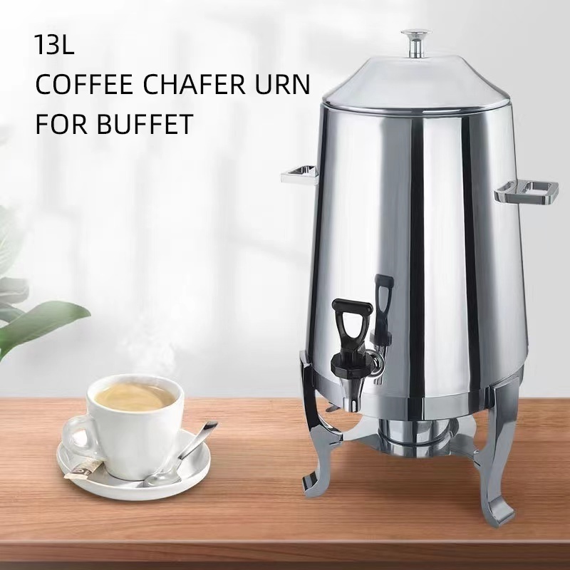 Hotel Restaurant 13L Buffet Cold/Hot Drink Dispenser Stainless Steel Milk Coffee Juice Beer Soda Dispenser