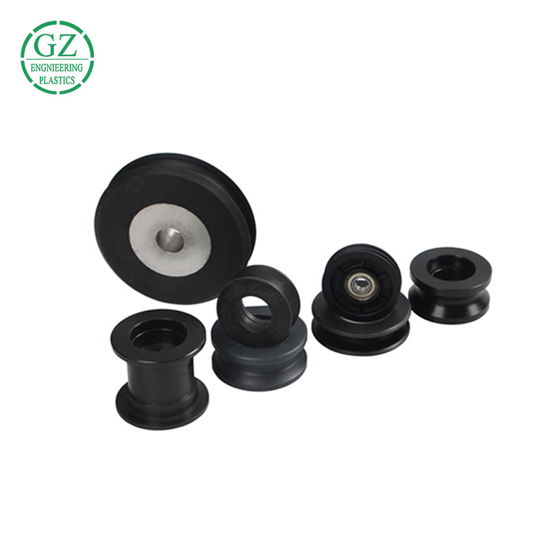 Customized pom uhmwpe small plastic v groove pulley OEM small nylon roller wheels