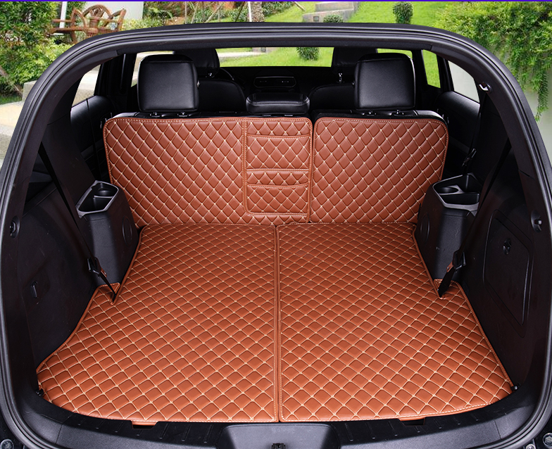 Good Quality Car Leather 5/7 Seat, Rear Trunk Tray Carpet Cargo Mat Floor Protector Cover ,For Ford Explorer 13-18 Accessories