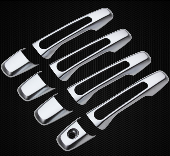 8pcs New ABS Chrome Car Door Handle Covers Trim Auto Accessories with Smart Holes Fit For Fit Ford Explorer Sport 2016 2017