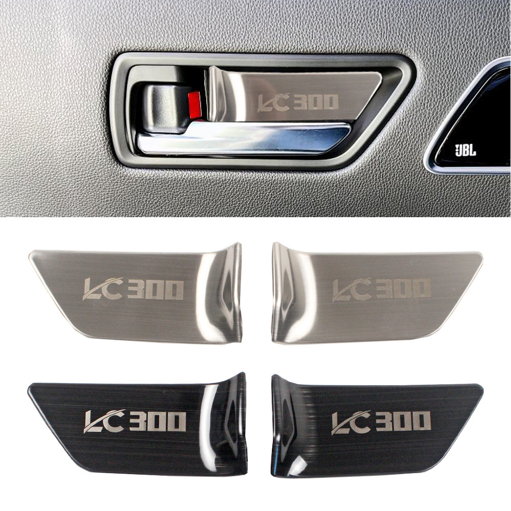 LC300 Stainless Car Interior Door Handle Bowel Cover Trims For Toyota Land Cruiser 300 2022 2023 Accessories