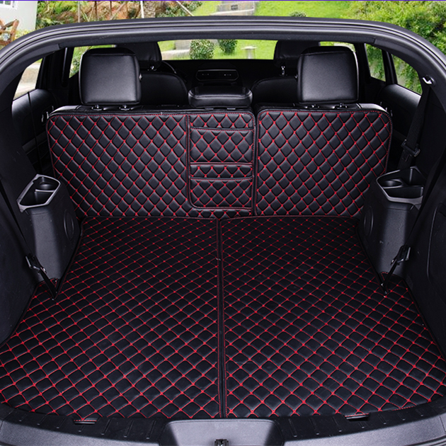 Good Quality Car Leather 5/7 Seat, Rear Trunk Tray Carpet Cargo Mat Floor Protector Cover ,For Ford Explorer 13-18 Accessories