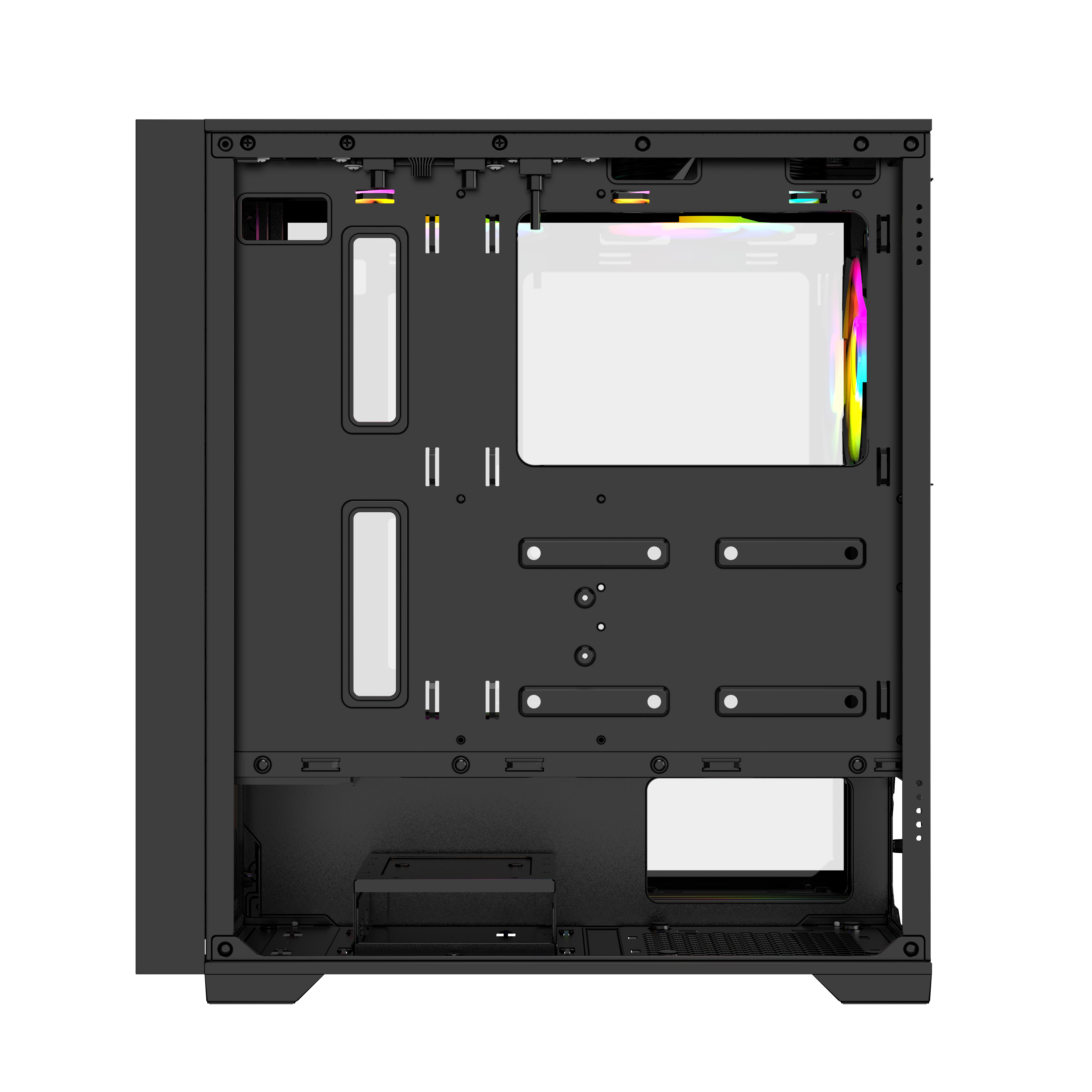 nxt under 1000 corei3 transprate case for pc pc case customization gaming pc cabinet computer case rgb air cooling fan