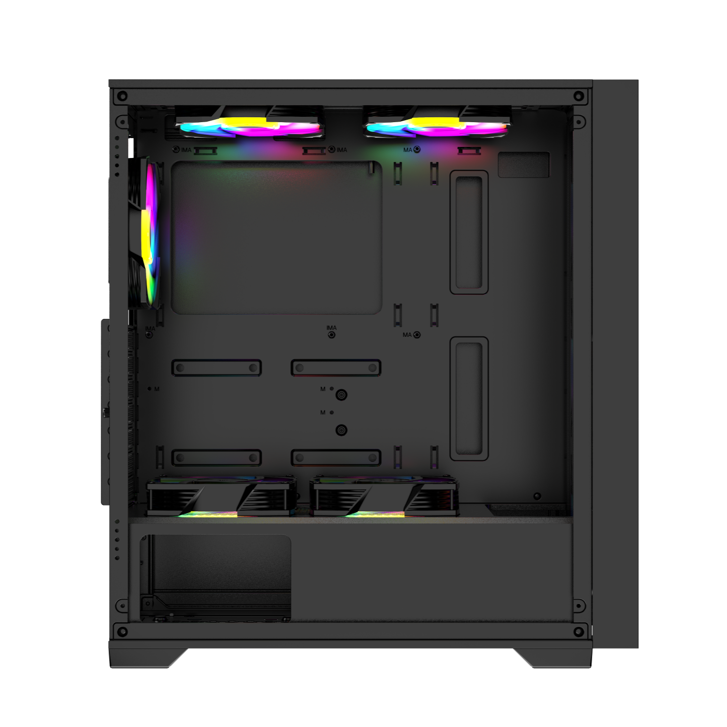 nxt under 1000 corei3 transprate case for pc pc case customization gaming pc cabinet computer case rgb air cooling fan