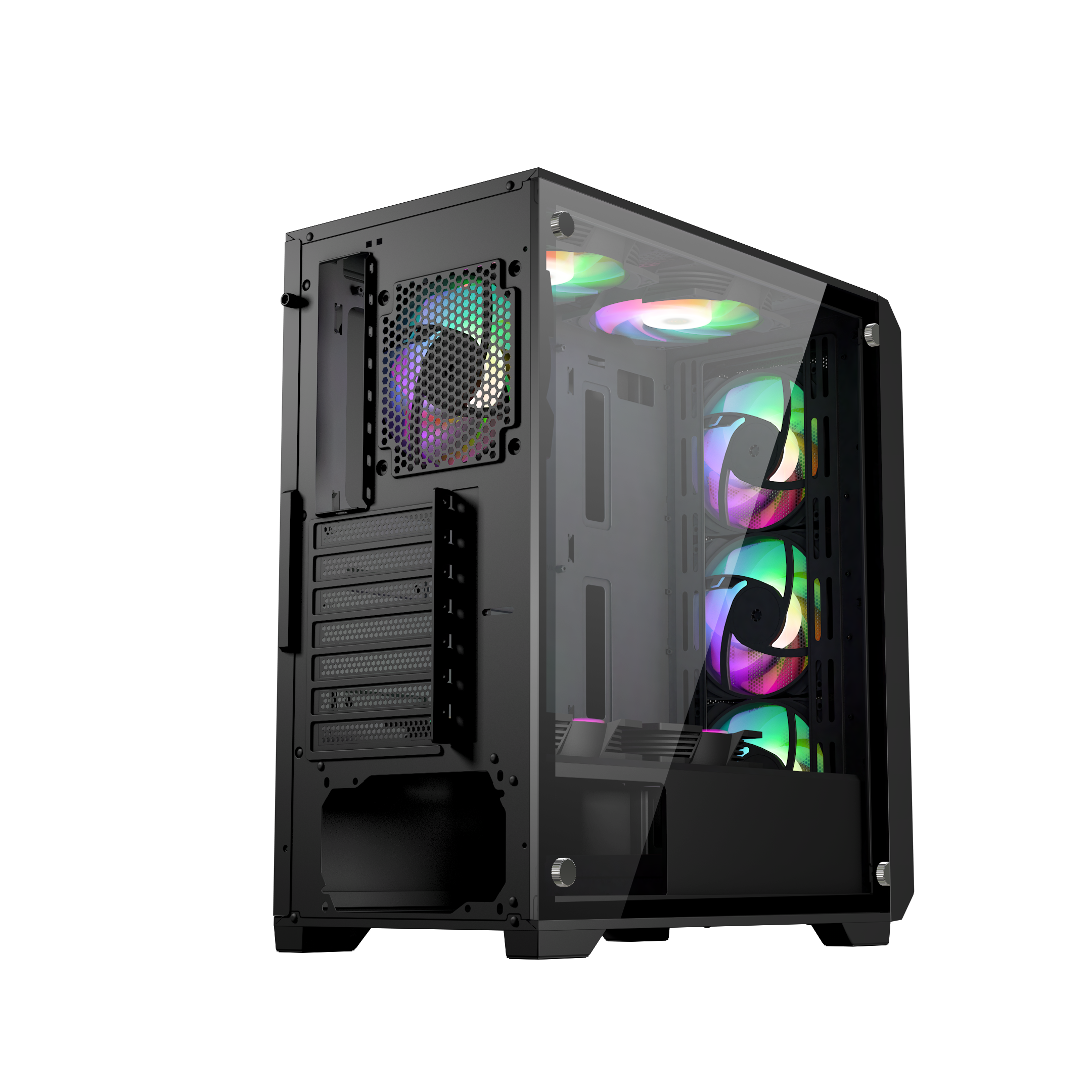 triangle oem special gaming pc case tower front panel case para pc gamers tempered glass cabinet computer pc gaming case