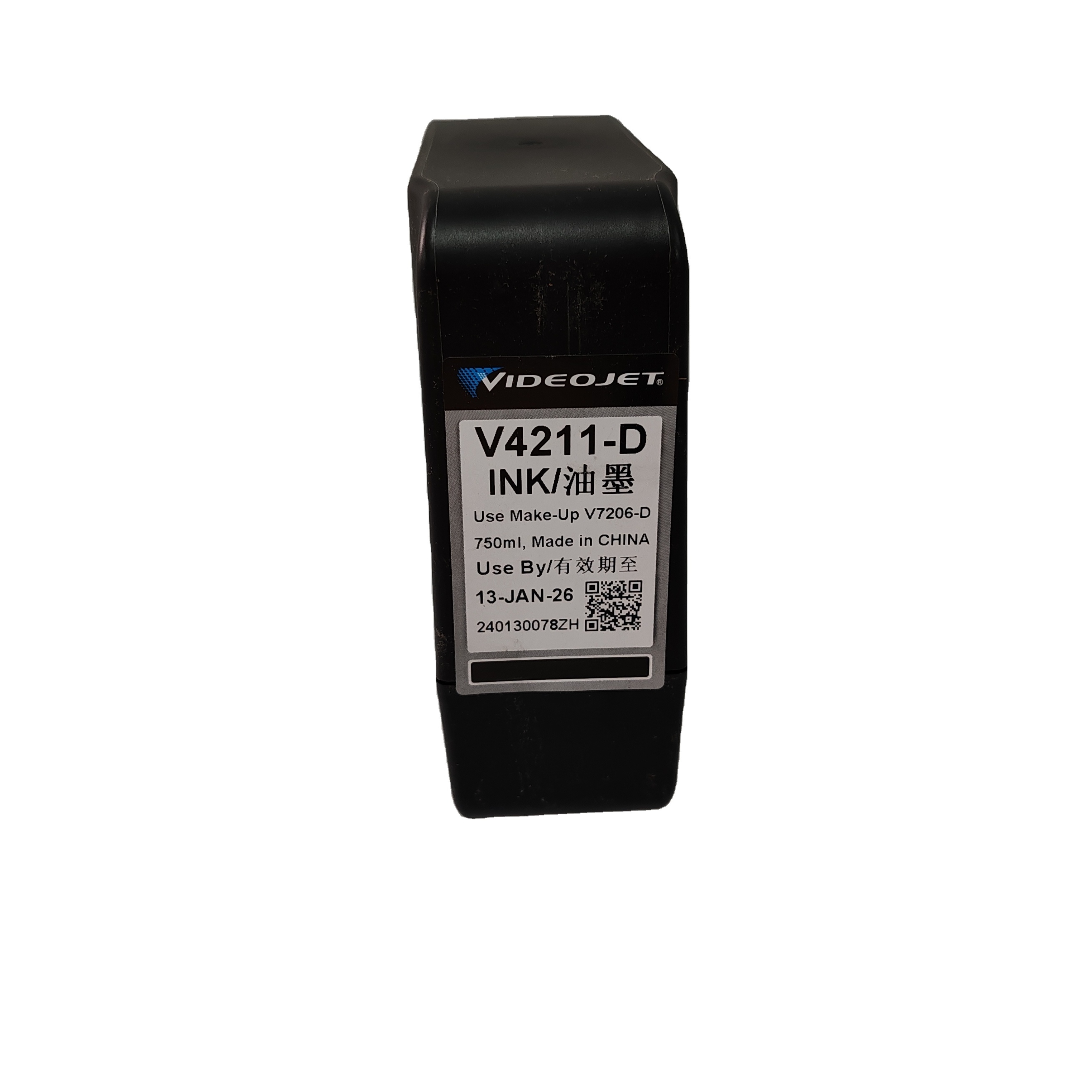 Videojet Original V4211-D  FAST DRY BOPP Flexible food bags black ink ink cartridge for CIJ inkjet Printer VJ1580 VJ1860  750ml