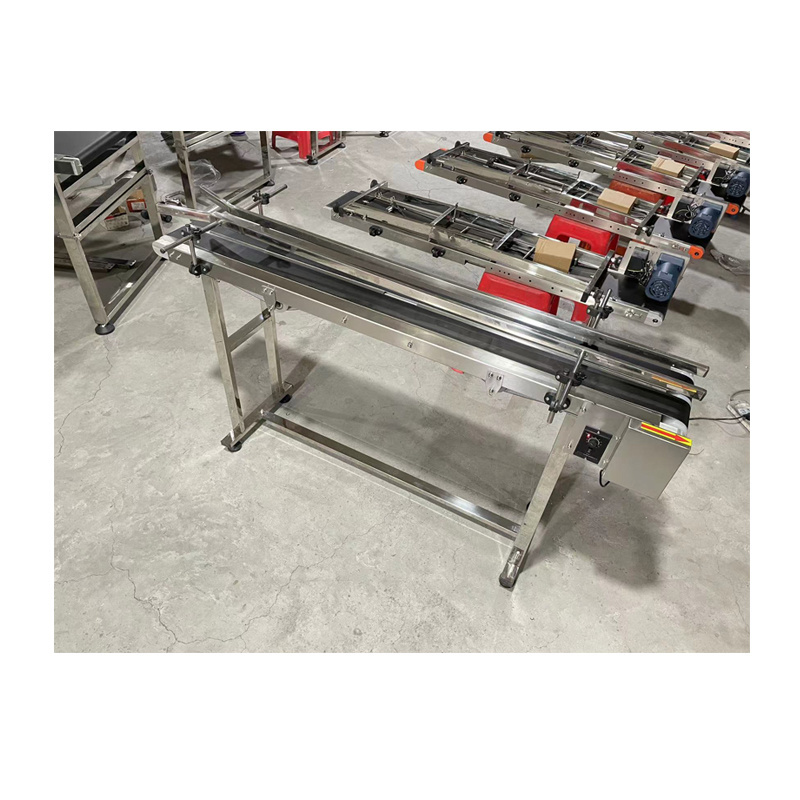 201 Stainless steel conveyor belt machine System Double-bar bottom coding conveyor belt for  Industrial production line