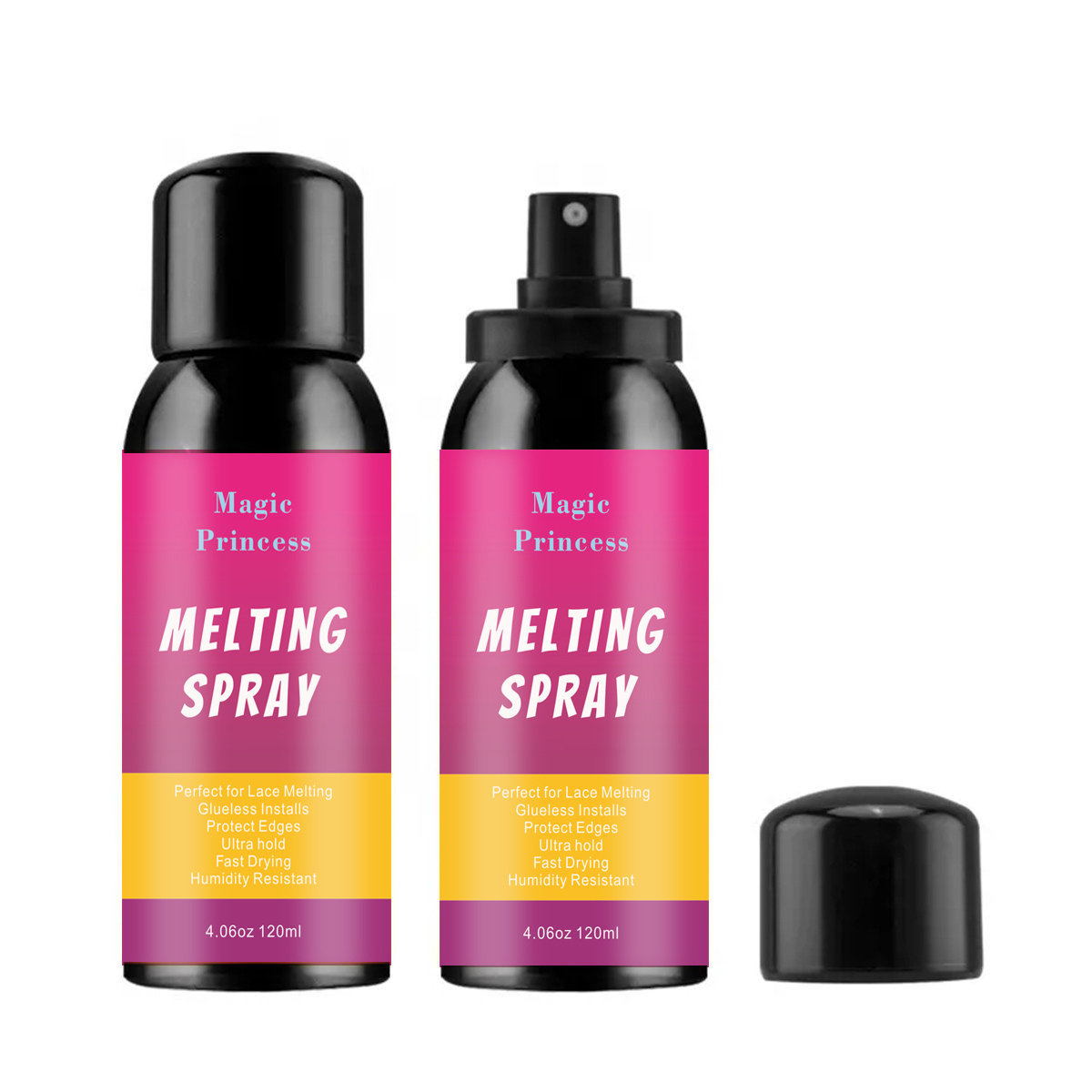 Private Label Frontal Melting Glueless Spray Temporary Hold Wig Adhesive Melt Holding Lace Spray