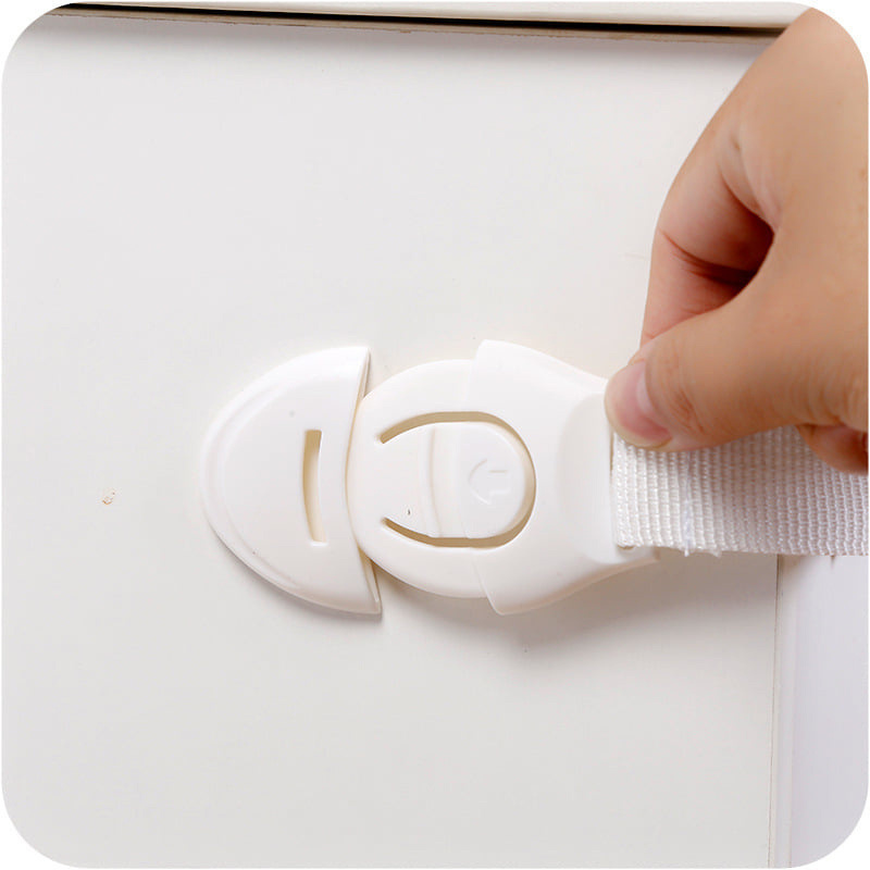 Baby Adhesive adjustable door fridge child proof kids strap locks cabinet drawer push lock