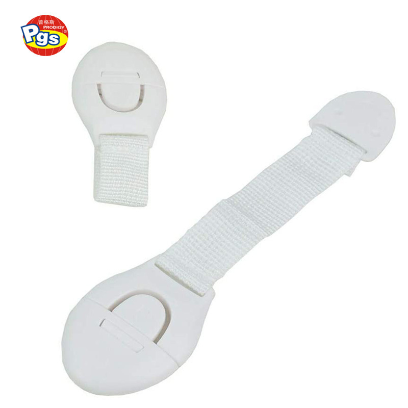 Baby Adhesive adjustable door fridge child proof kids strap locks cabinet drawer push lock