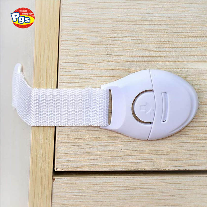 Baby Adhesive adjustable door fridge child proof kids strap locks cabinet drawer push lock