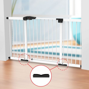 Easy Operation Auto -Close Pressure Latch Extendable Pet Safety Metal door Gate White