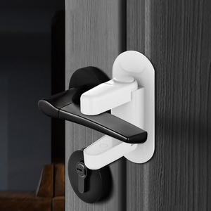 Modern plastic self-adhesive appliance for baby security protection door handle lock