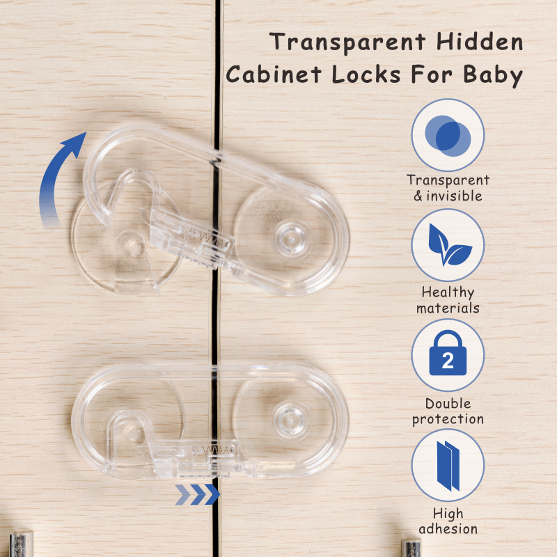 Factory direct baby suppliers transparent baby proofing cabinet latch locks