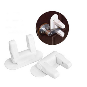 Easy-Operation Childproof Door Lever for Cabinet Locks & Straps Improved Design Prevents Toddlers from Opening for Adults