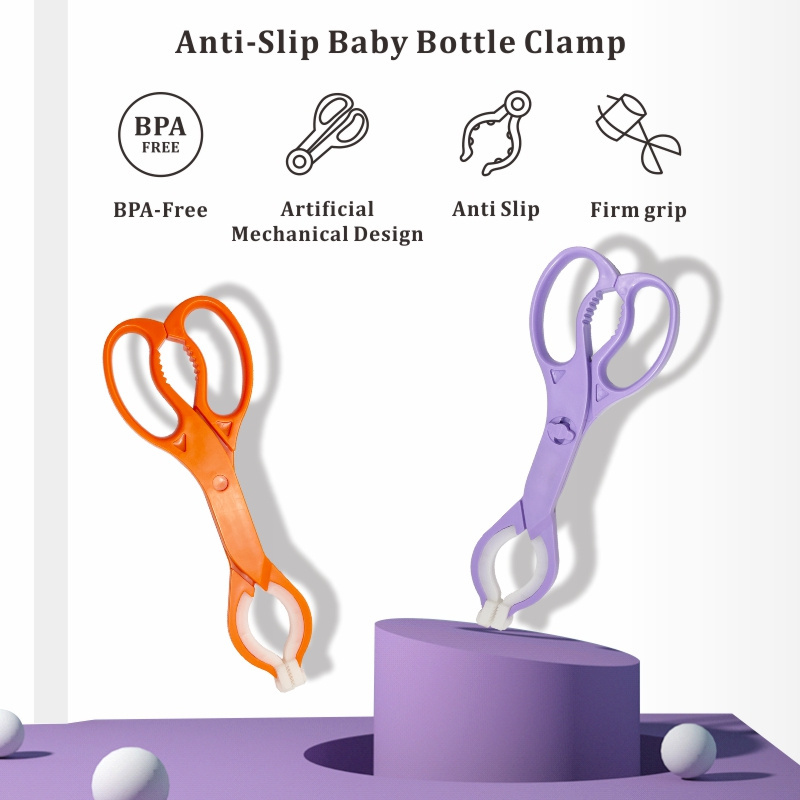 Nursing baby milk bottle feeding non slip silicone sterilize pot clamp