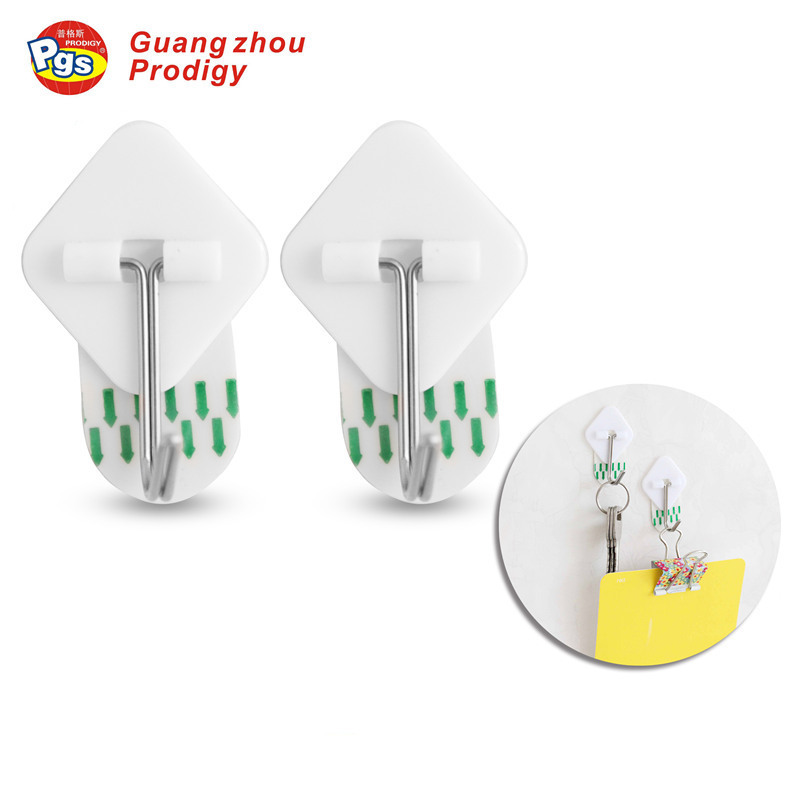 Bedroom Wall Hanger Adhesive Hook Stick White Seamless Waterproof single key hanger hooks multi purpose wall coat keys