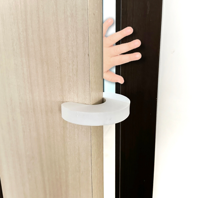 EVA Baby Gate Door Stopper with Finger Guards Bath Safety Door Stopper for Baby Gate Protection