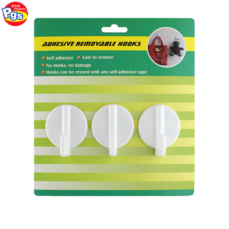 Hot Good Quality Non-Marking Modern Adhesive Round Hooks