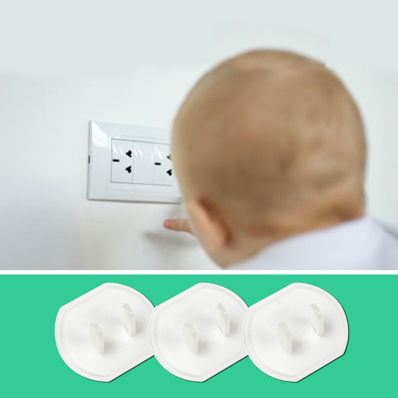 White Outlet Cover USA Standard Outlets and Sockets Baby Safety Plugs for Kids House with Keys